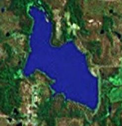 Lake shaped like a bunny