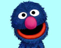 smiling face of grover